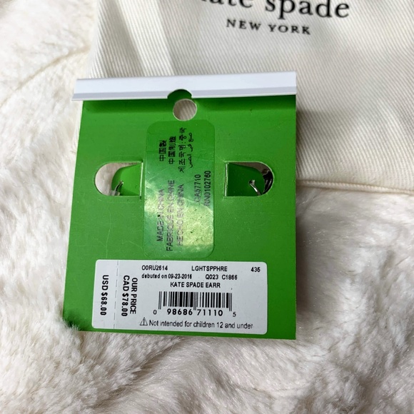 New Kate Spade Blue Cluster Crawler Earrings - Picture 2 of 2